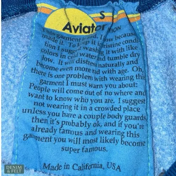 Aviator Nation Rainbow Stripe Sweatpants Blue Retro Coastal Cozy Luxe Joggers SM - Picture 9 of 12